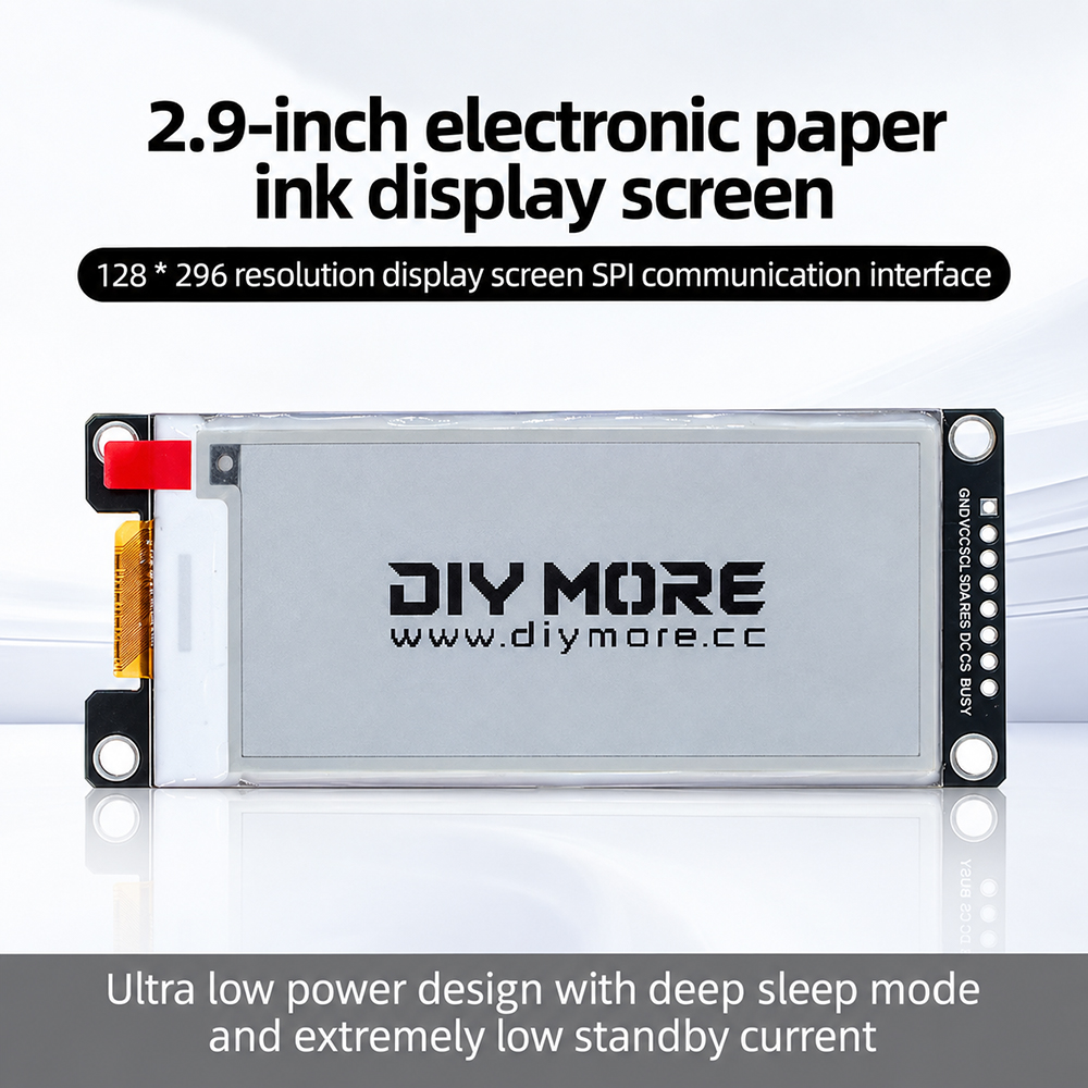 Display Epaper 2.9 - Tela de 2,9'' em Preto, Branco,
