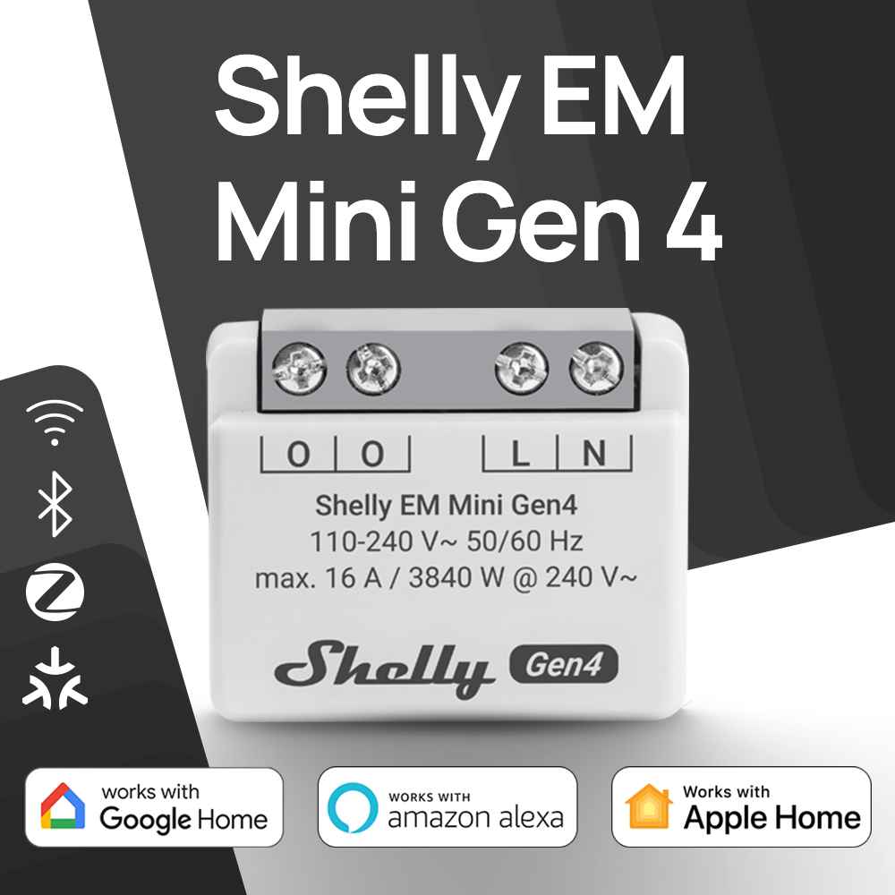 Shelly Relay Module - Shelly EM Mini Gen4 Matter Medidor