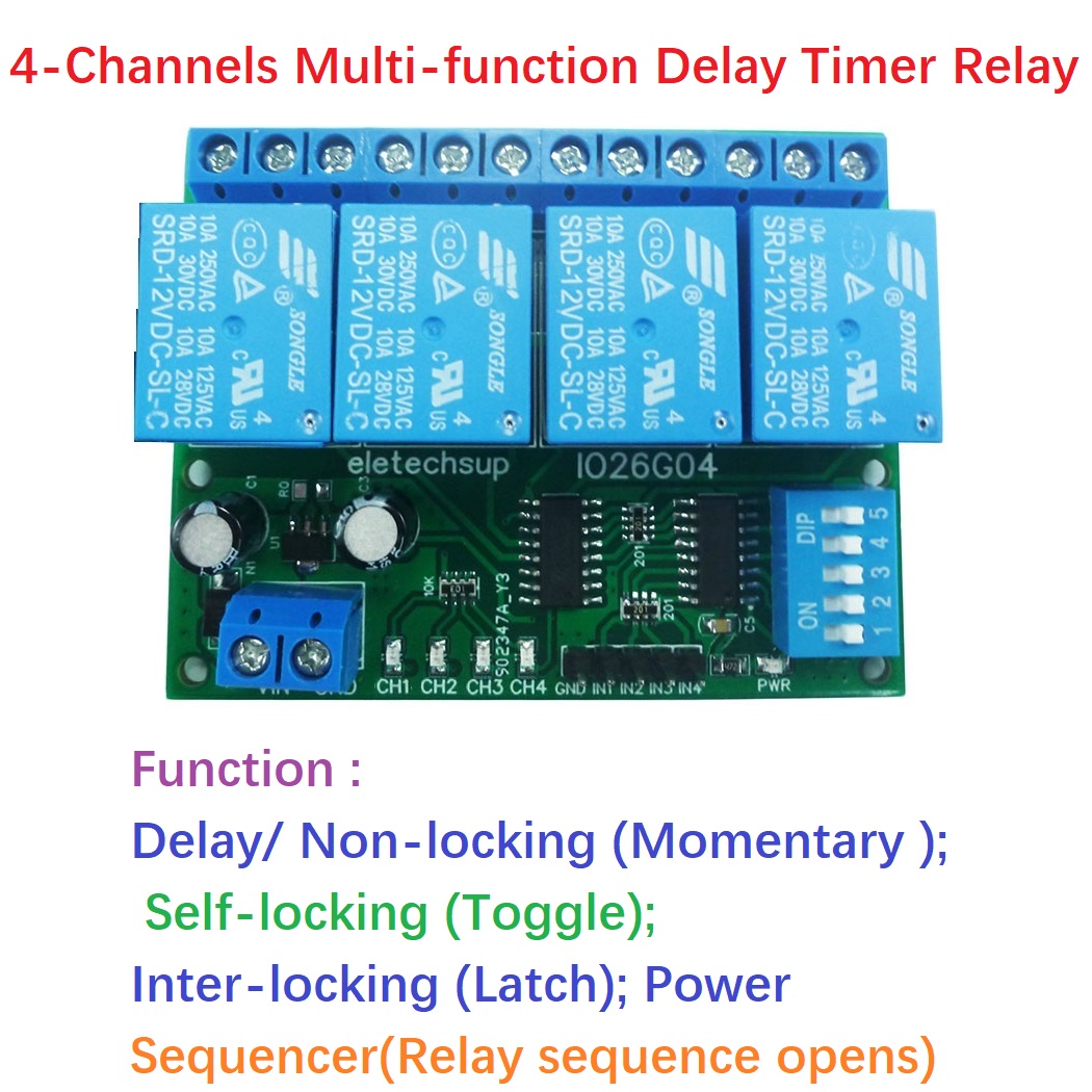 Shelly Relay Module - 1 peça 4ch dc 5v 12v