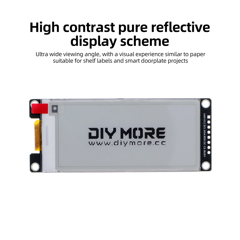 Tela de 2,9'' em Preto, Branco - Display Epaper 2.9 avaliação e preço